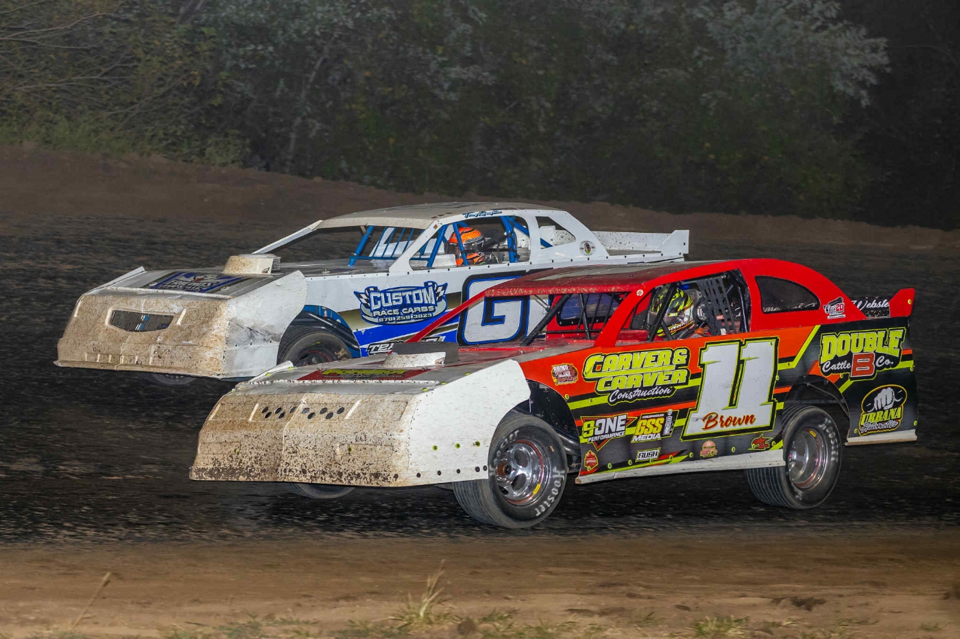 Derek Brown (11) on his way to a $3,000 Super Stock win at CMS! Photo by Josh Allee.
